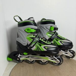 Gonex Adjustable Inline Skates Youth Large US 4-7 Light Up Wheels NWT